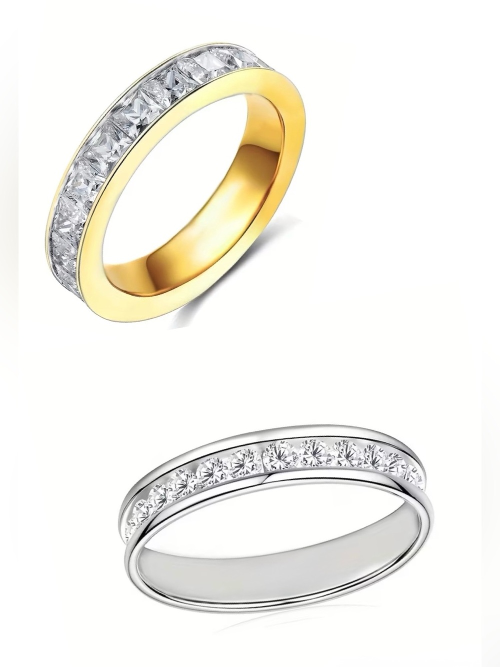 NWT-Women’s 11 Gold-Plated OR Silver-Plated Cubic Zirconia Anniversary Band